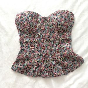 American Rag Peplum Floral Tube-top